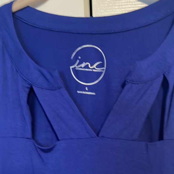 NWT INC International Concepts sleeveless shirt in royal blue size Large - Picture 3 of 8